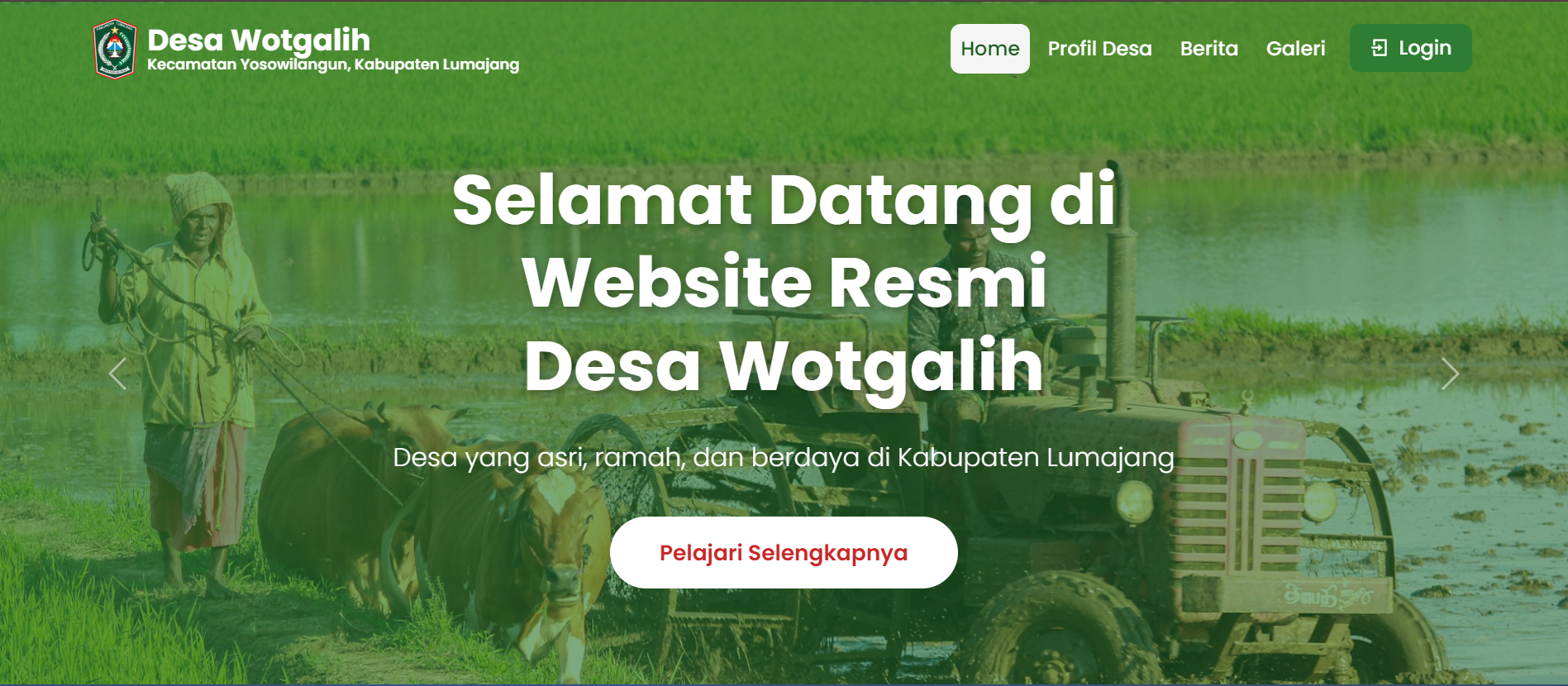 Website Desa Wotgalih - Project by GRIV Solutions